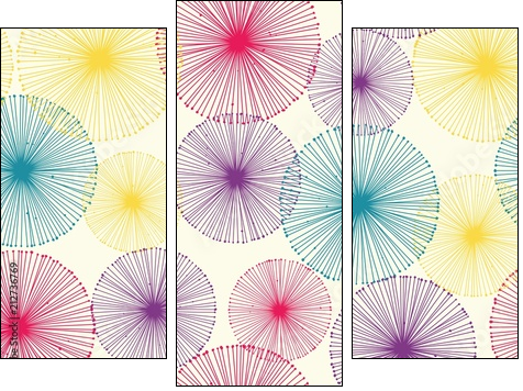 Flower background - Dreiteiliges Leinwandbild, Triptychon