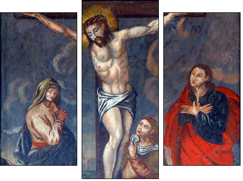 Crucifixion, Jesus on the cross - Dreiteiliges Leinwandbild, Triptychon