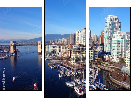 vancouver harbour - Dreiteiliges Leinwandbild, Triptychon