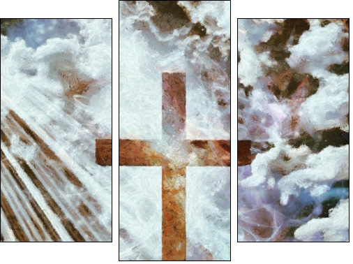 God - Dreiteiliges Leinwandbild, Triptychon