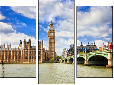 Big Ben and Houses of Parliament - Dreiteiliges Leinwandbild, Triptychon