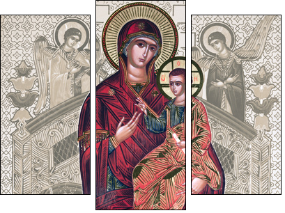 antique russian icon - elaborated image - Dreiteiliges Leinwandbild, Triptychon