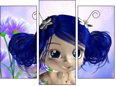 fee - Dreiteiliges Leinwandbild, Triptychon