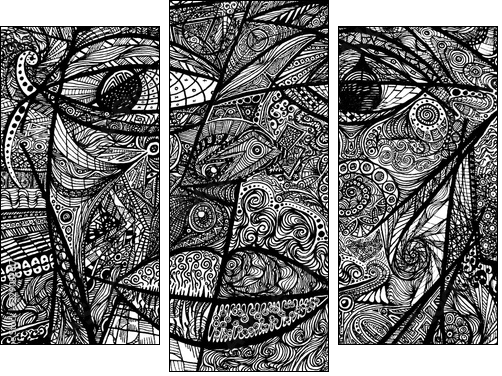 Picassoesque - Dreiteiliges Leinwandbild, Triptychon