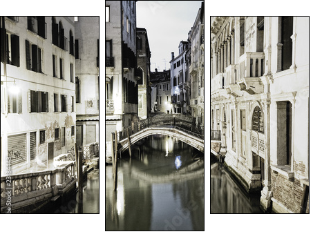 venice at night - Dreiteiliges Leinwandbild, Triptychon