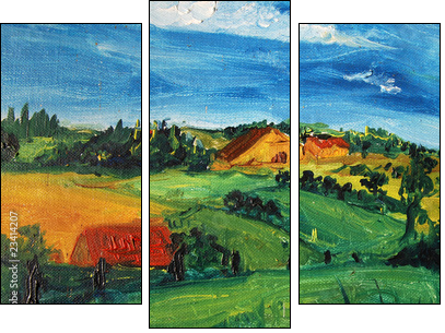 ittre 1 - Dreiteiliges Leinwandbild, Triptychon