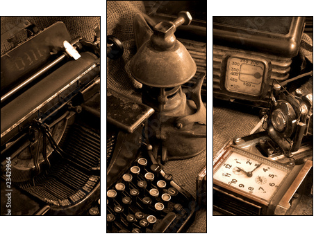 Vintage still-life - Dreiteiliges Leinwandbild, Triptychon