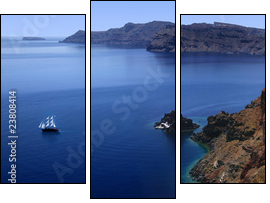 Santorini - Dreiteiliges Leinwandbild, Triptychon
