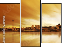 seattle panorama - Dreiteiliges Leinwandbild, Triptychon