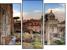 rome hdr panoramic view - Dreiteiliges Leinwandbild, Triptychon