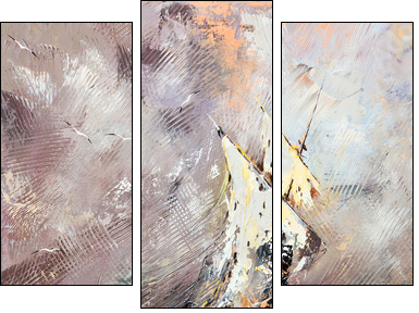 Sailing vessel in a stormy sea - Dreiteiliges Leinwandbild, Triptychon