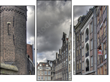 Amsterdam Canal - Dreiteiliges Leinwandbild, Triptychon