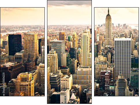 Skyline von New York - Dreiteiliges Leinwandbild, Triptychon