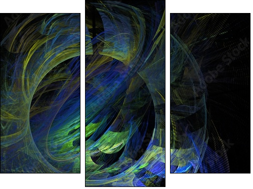 universum fantasie - Dreiteiliges Leinwandbild, Triptychon