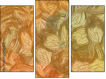 Abstract impressionism painting in Vincent Van Gogh style imitation. Art design background pattern for artistic creative printing production. Wall poster or canvas print template for interior decor. - Dreiteiliges Leinwandbild, Triptychon