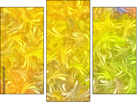 Abstract impressionism painting in Vincent Van Gogh style imitation. Art design background pattern for artistic creative printing production. Wall poster or canvas print template for interior decor. - Dreiteiliges Leinwandbild, Triptychon