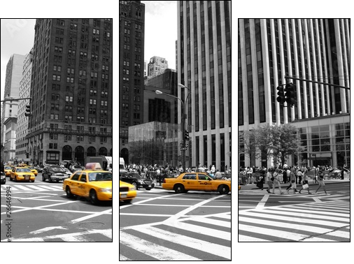 NYC Taxi - Dreiteiliges Leinwandbild, Triptychon
