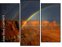 rainbows of canyonlands - Dreiteiliges Leinwandbild, Triptychon