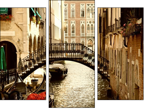 Traditional Venice gandola ride - Dreiteiliges Leinwandbild, Triptychon