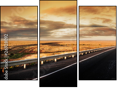 Road Panorama - Dreiteiliges Leinwandbild, Triptychon