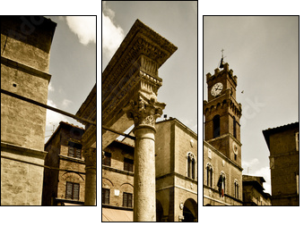 Tuscan historic architecture - Dreiteiliges Leinwandbild, Triptychon