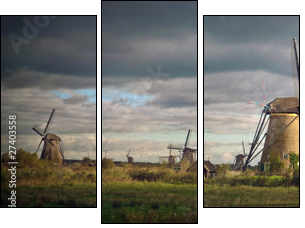 kinderdijk - Dreiteiliges Leinwandbild, Triptychon