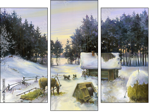 Russian bath - Dreiteiliges Leinwandbild, Triptychon