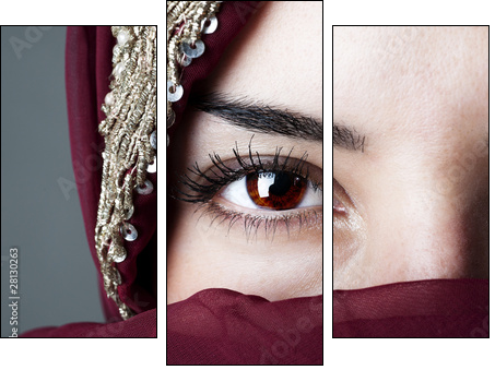 Arabisches Auge - Dreiteiliges Leinwandbild, Triptychon