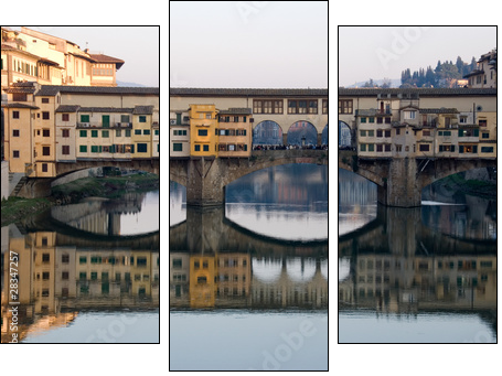 Ponte Vecchio a Firenze - Dreiteiliges Leinwandbild, Triptychon