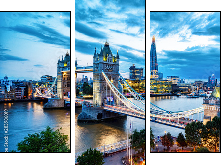 Tower Bridge In London - Dreiteiliges Leinwandbild, Triptychon