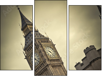 Big Ben, London - Dreiteiliges Leinwandbild, Triptychon