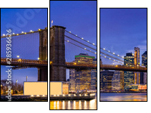 Brooklyn bridge New York - Dreiteiliges Leinwandbild, Triptychon