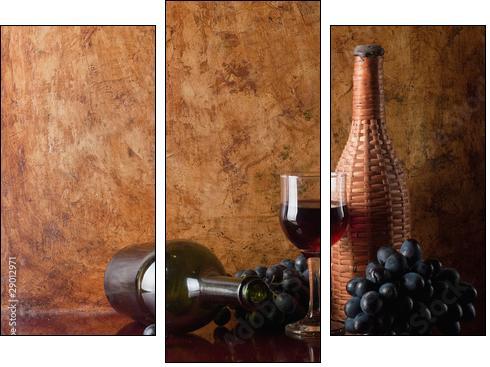 wine - Dreiteiliges Leinwandbild, Triptychon