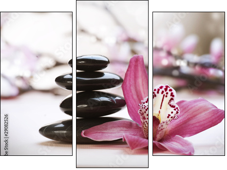 Spa Stones - Dreiteiliges Leinwandbild, Triptychon