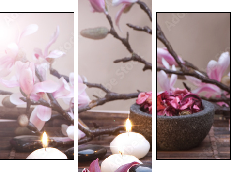 Spa - Dreiteiliges Leinwandbild, Triptychon