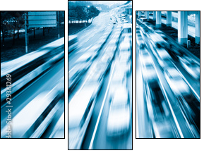 Megacity Highway - Dreiteiliges Leinwandbild, Triptychon