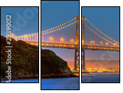 San Francisco Bay Bridge Panorama - Dreiteiliges Leinwandbild, Triptychon