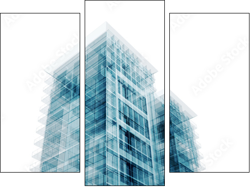 Contemporary architecture - Dreiteiliges Leinwandbild, Triptychon