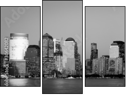 Manhattan Financial District from Jersey city - Dreiteiliges Leinwandbild, Triptychon