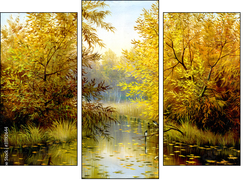 Wood lake - Dreiteiliges Leinwandbild, Triptychon