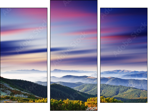 mountain landscape - Dreiteiliges Leinwandbild, Triptychon