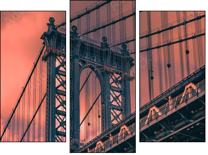 Manhattan bridge - Dreiteiliges Leinwandbild, Triptychon