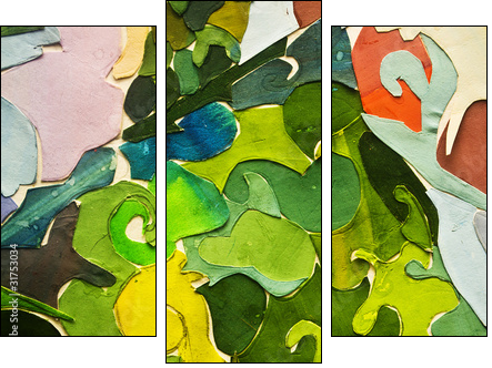 expressive abstract - Dreiteiliges Leinwandbild, Triptychon