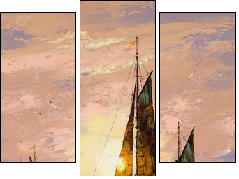 Sailing boat - Dreiteiliges Leinwandbild, Triptychon