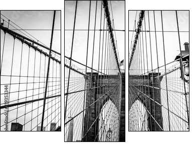 brooklyn bridge in new york - Dreiteiliges Leinwandbild, Triptychon