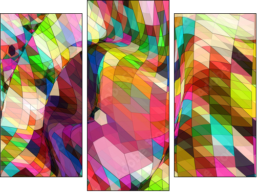 Abstract Background Vector - Dreiteiliges Leinwandbild, Triptychon