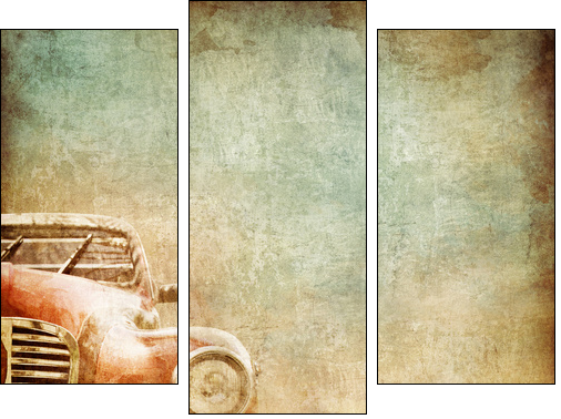 Old Car - Dreiteiliges Leinwandbild, Triptychon