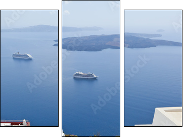 Santorini - Dreiteiliges Leinwandbild, Triptychon