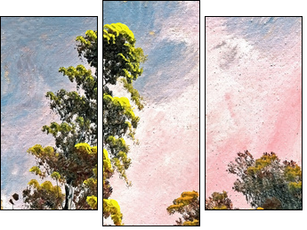 Summer landscape - Dreiteiliges Leinwandbild, Triptychon