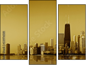 Chicago gold coast. - Dreiteiliges Leinwandbild, Triptychon